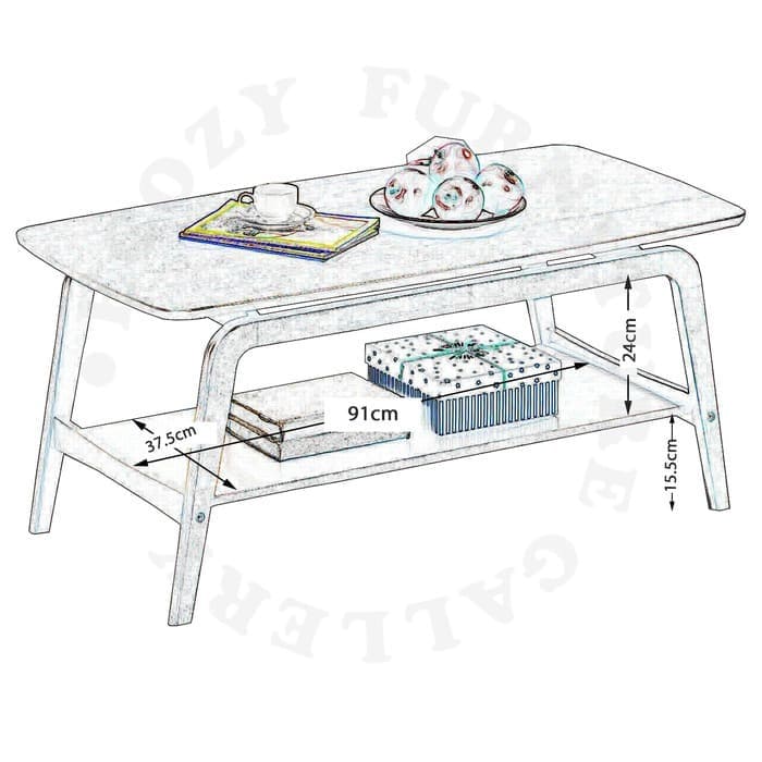 Dex Solid Wood Coffee Table 2 1