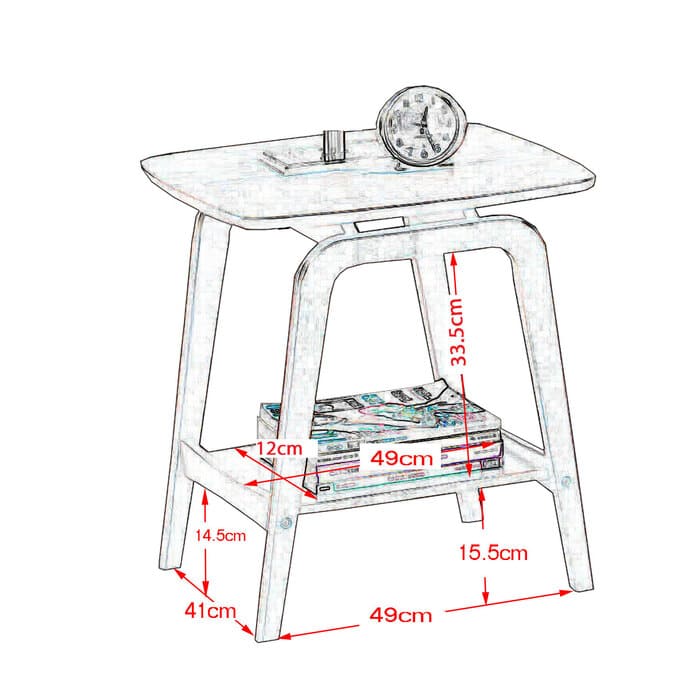 Dex Solid Wood End Table 2 1