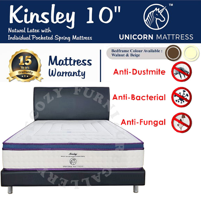 Unicorn KINSLEY Natural Latex With Individual Pocketed Spring Mattress 3