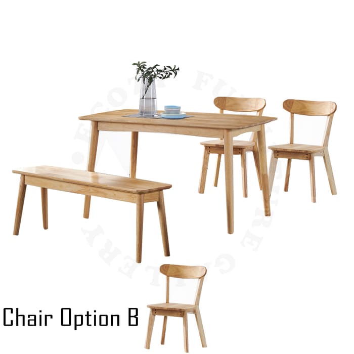 Klara Solid Wooden Dining Set 4