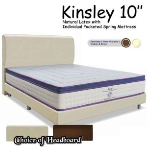 KINSLEY Natural Latex With Individual Pocketed Spring Mattress Package 1 1