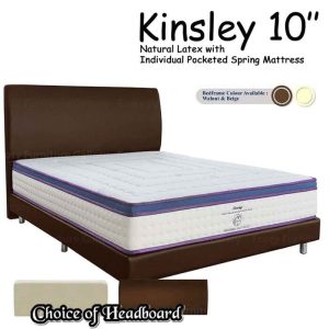 KINSLEY Natural Latex With Individual Pocketed Spring Mattress Package