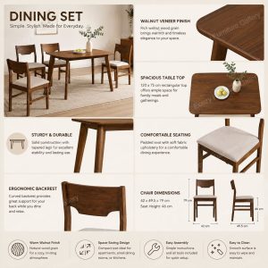 Vitoria Wooden Dining Set