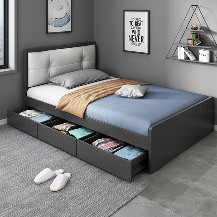 Molly Wooden Drawer Storage Bedframe 4