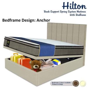 HILTON Back Support Mattress with Storage Bedframe Bundle Package 1 1
