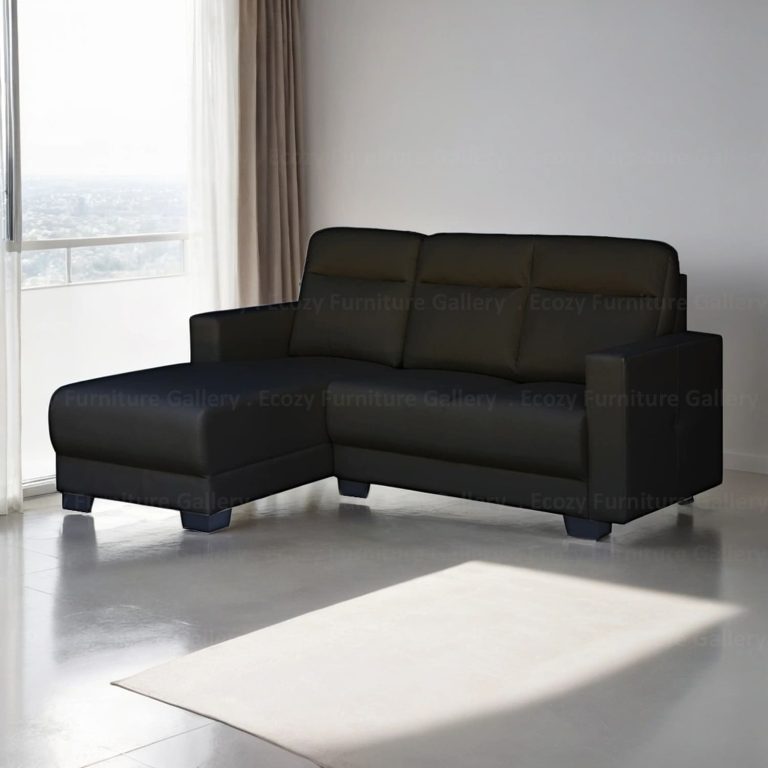 MONACA Faux Leather L Shape Sofa 1 1 1