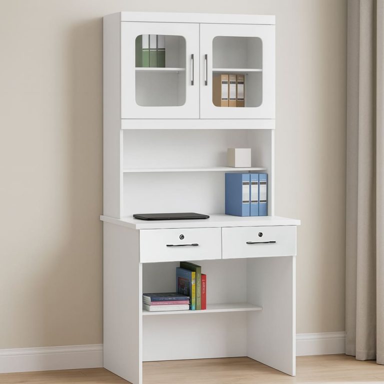 Aramis Study Desk with Top Shelves 1