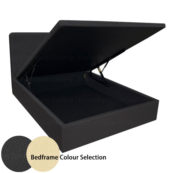 Alton Faux Leather Storage Bed Frame1