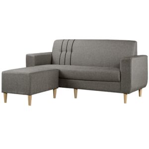 Aspen 3 Seater Water Repellent Fabric Sofa with Stool 2