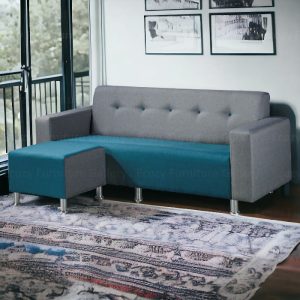 Garrick 3 Seater Water Repellent Fabric Sofa with Stool