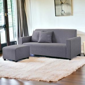Noad 3 Seater Water Repellent Fabric Sofa with Stool 3