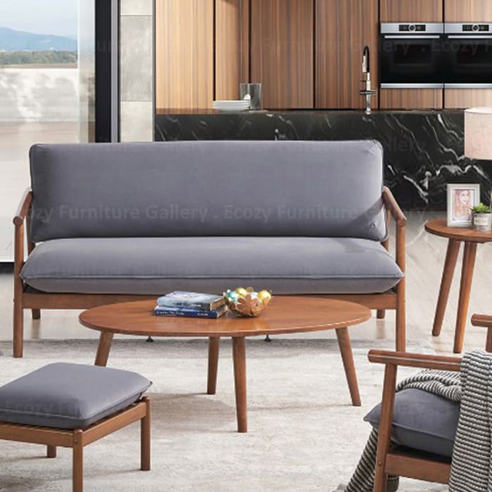 Dael 3 Seater Wooden Sofa 1