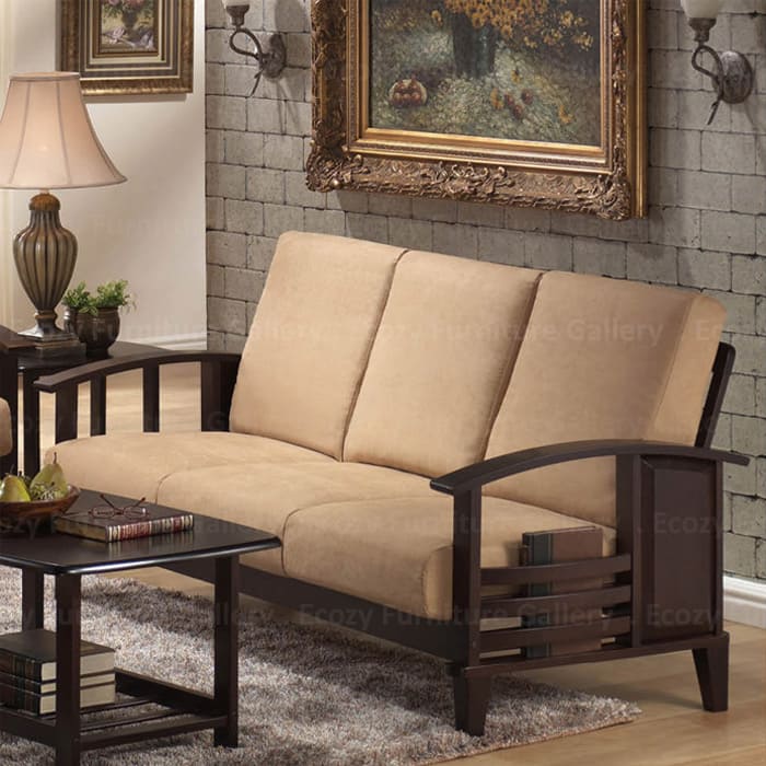 Iris 3 Seater Wooden Sofa 1