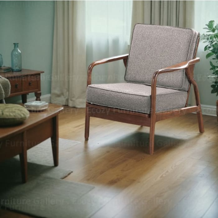 Baxton Arm Chair Wooden Sofa