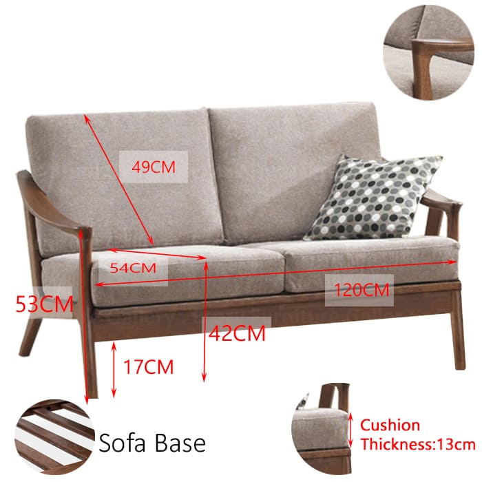 Witty 2 Seater Wooden Sofa 1