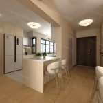 Stylish Bar Counter and Functional Kitchen